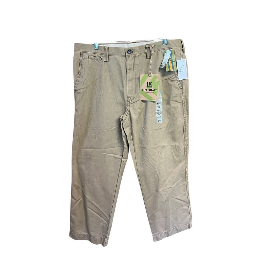 Haggar Life Khaki Mens pants Sz 36/29 NWT